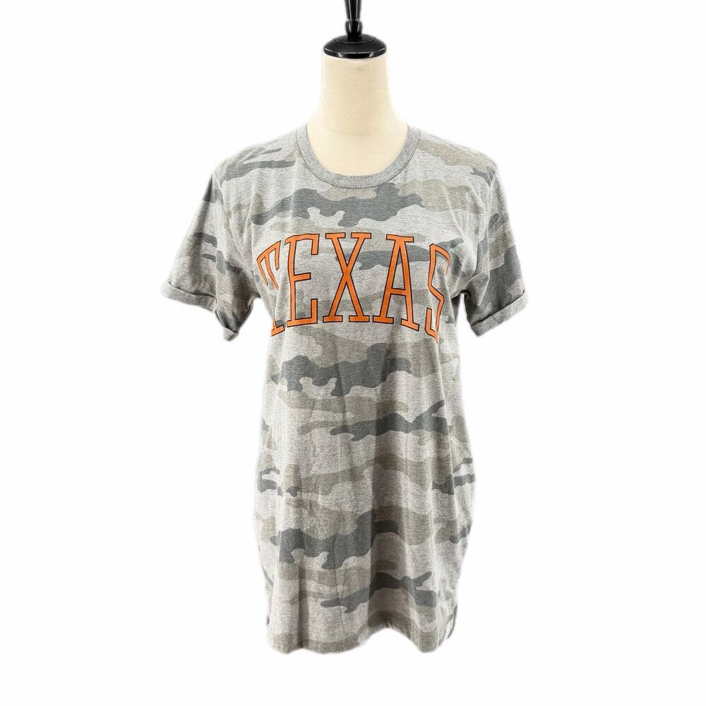 Texas Longhorns NEW Three Square UT Collegiate Camo Short Sleeve Crewneck Tee